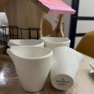 Villeroy & Boch White Porcelain Double-walled creamer Coffee espresso milk froth